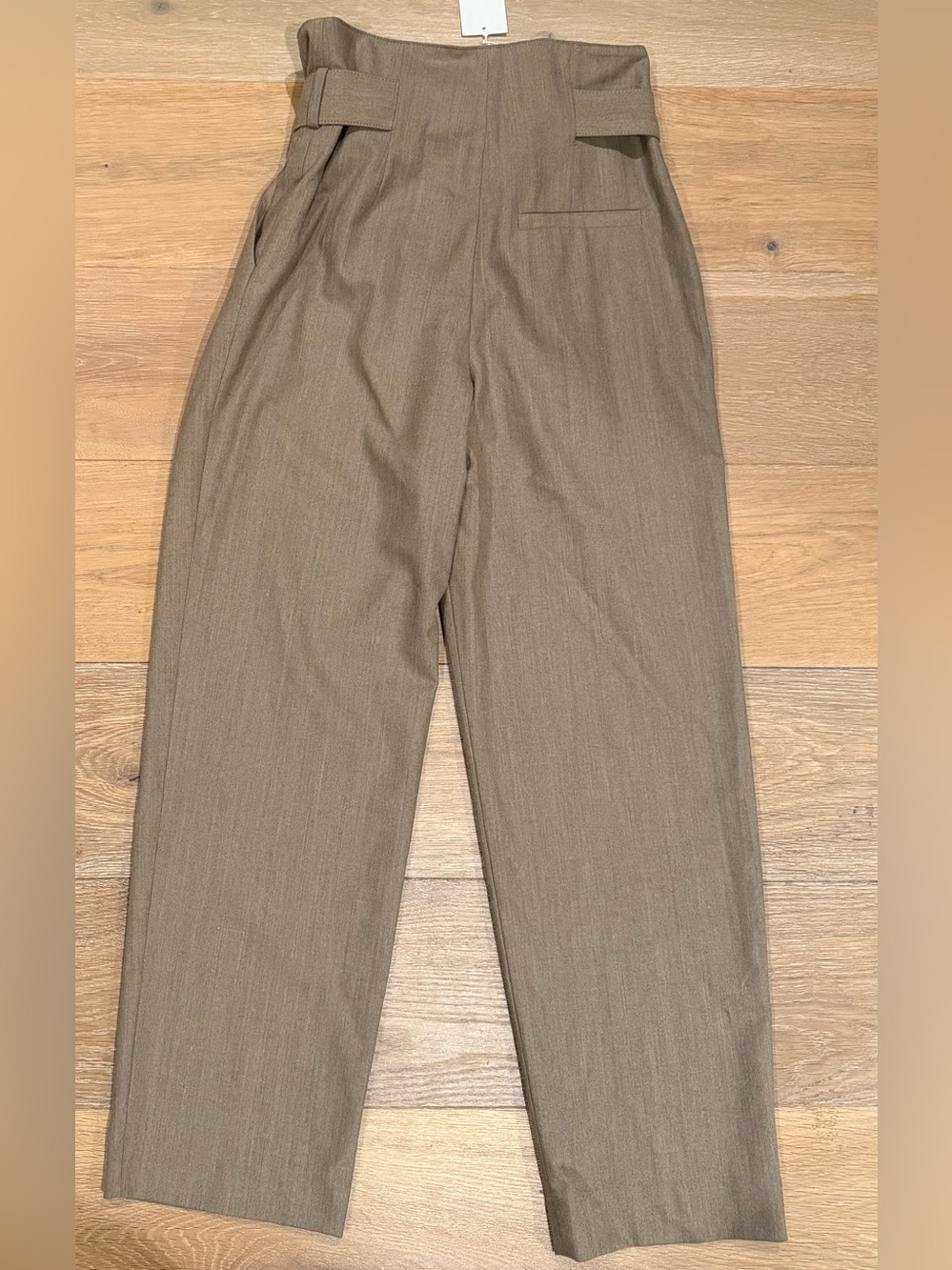 COS Belted Wool Trousers Tan Lightweight Size 6 NWT! - Picture 2 of 13